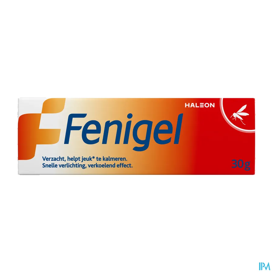packshot van Fenigel voor Jeuk bij Insectenbeten, Roodheid van Huid en te Lange Blootstelling aan Zon 30 g