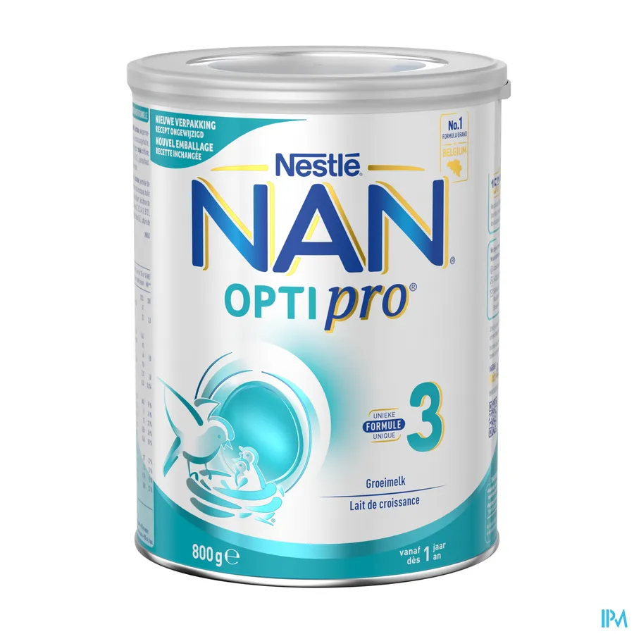 packshot van Nan Optipro 3 Groeimelk vanaf 10 maanden Pot 800 g