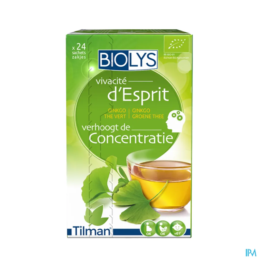 packshot van Tilman Biolys Concentratie Ginkgo-Groene Thee 24 zakjes