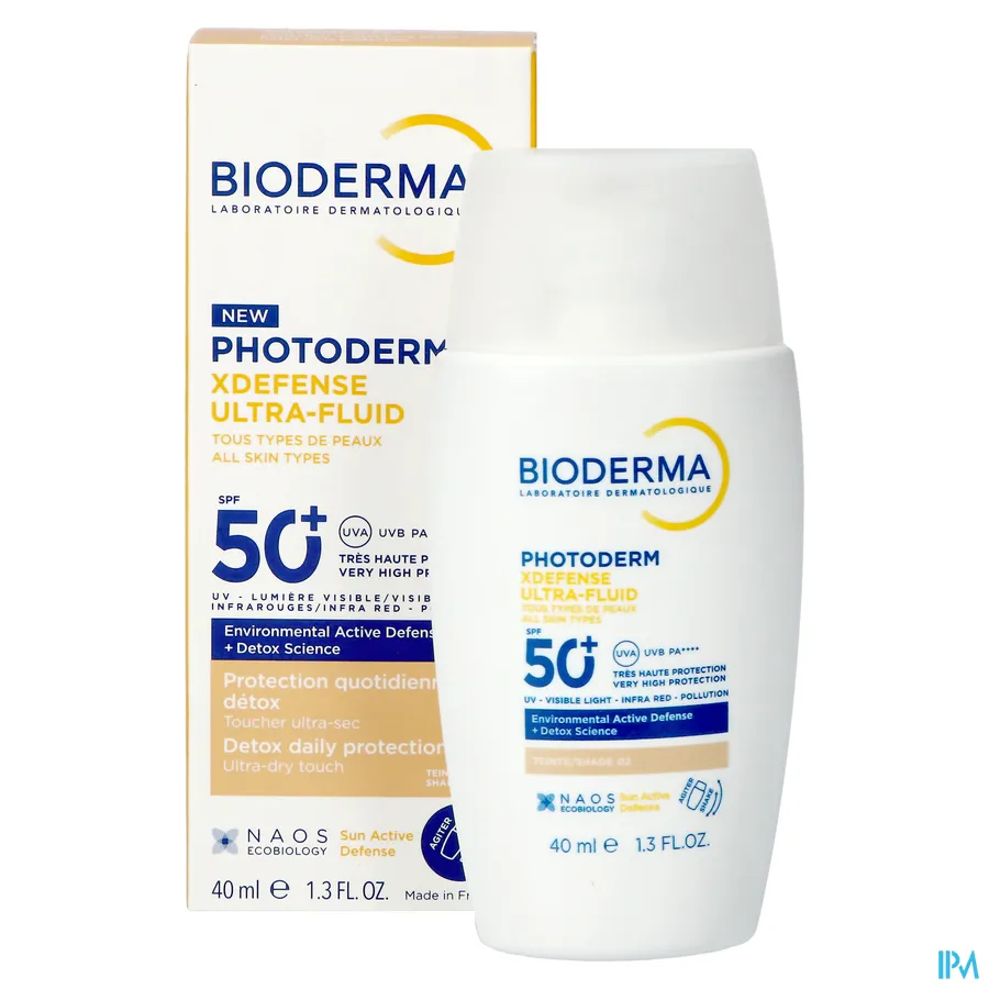 productshot van Bioderma Photoderm XDefense Ultra-Fluid SPF 50+ 40 ml Shade 02