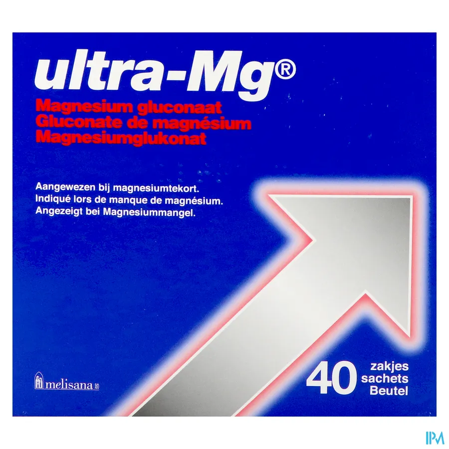 packshot van Ultra-Mg 3 g Poeder voor Drank 40 Zakjes