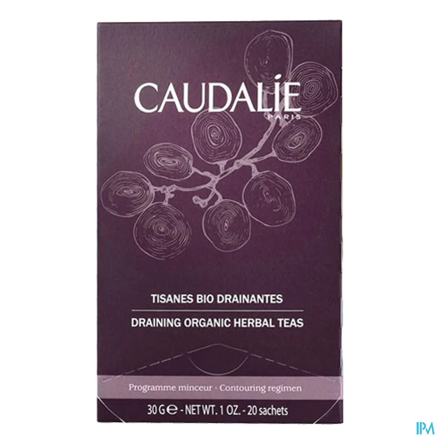 packshot van Caudalie Biologische Drainerende Kruidenthee 20 Zakjes