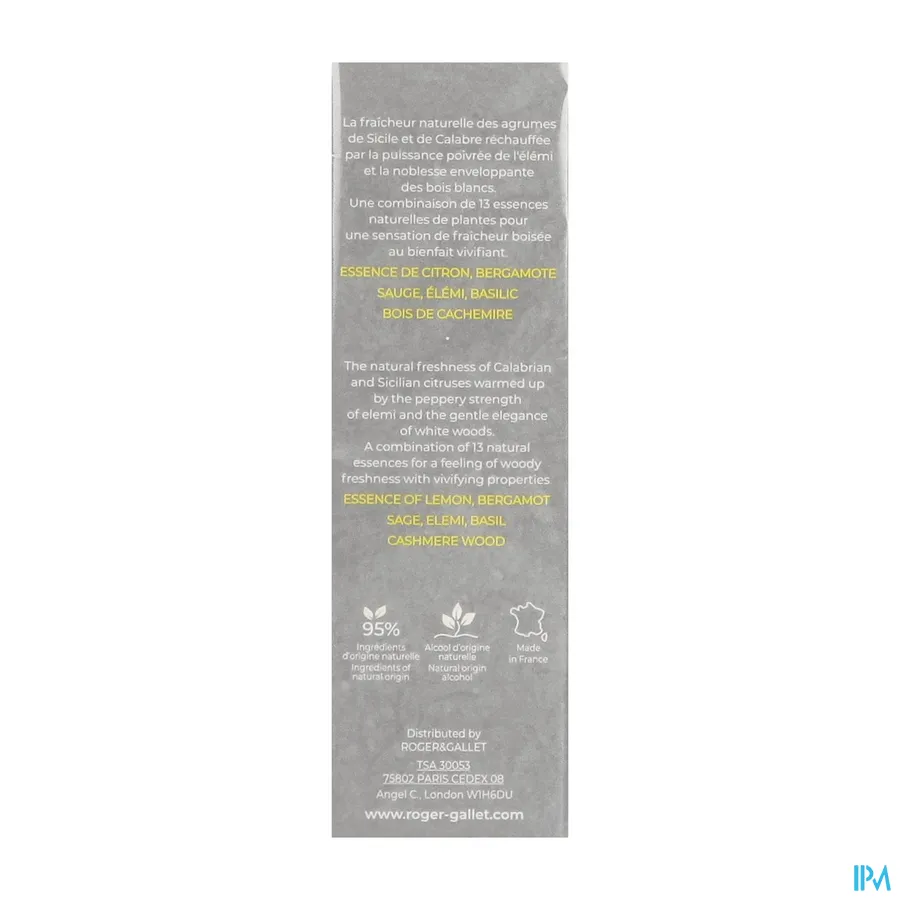 packshot van Roger&gallet Cologne Twist Edc Fl 30 ml