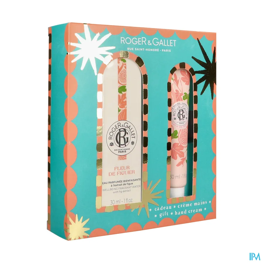 packshot van Roger & Gallet Geparfumeerd Water + Handcrème Geschenkset Fleur de Figuier