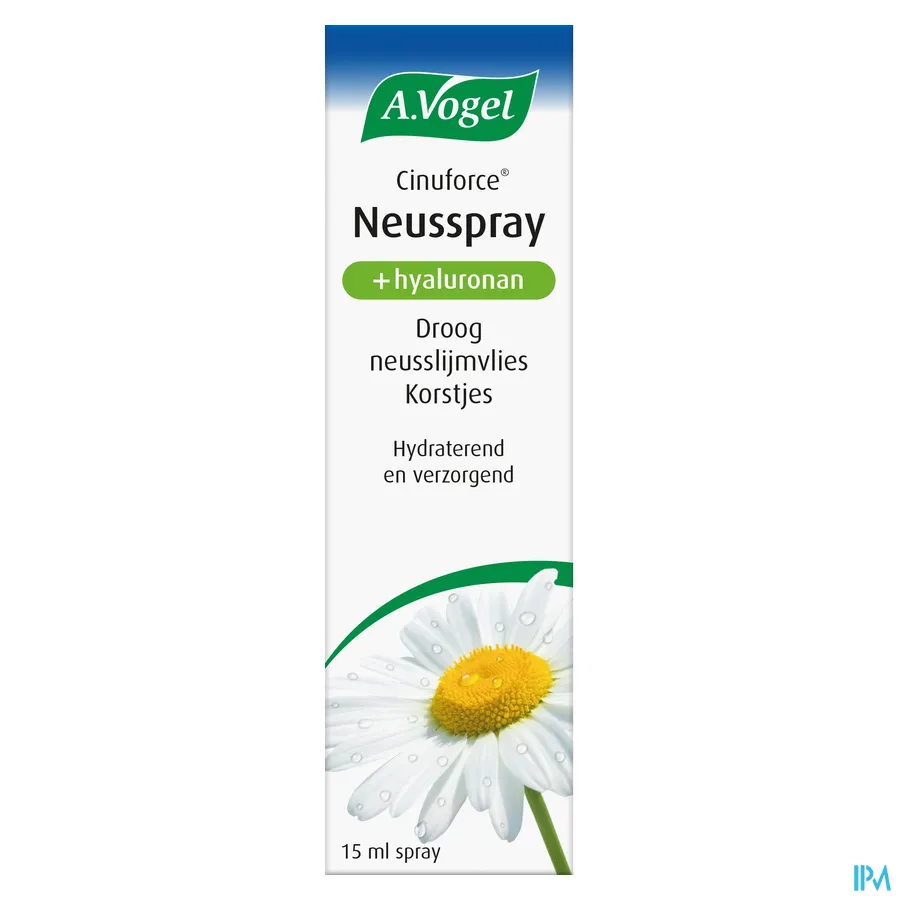 packshot van A. Vogel Cinuforce Neusspray voor Droog Neusslijmvlies en Korstjes 15 ml