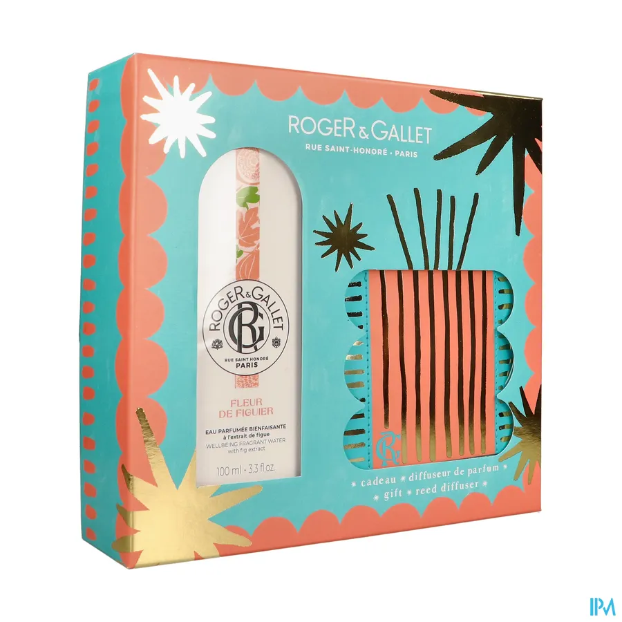 packshot van Roger & Gallet Geparfumeerd Water + Geurstokjes Geschenkset Fleur de Figuier