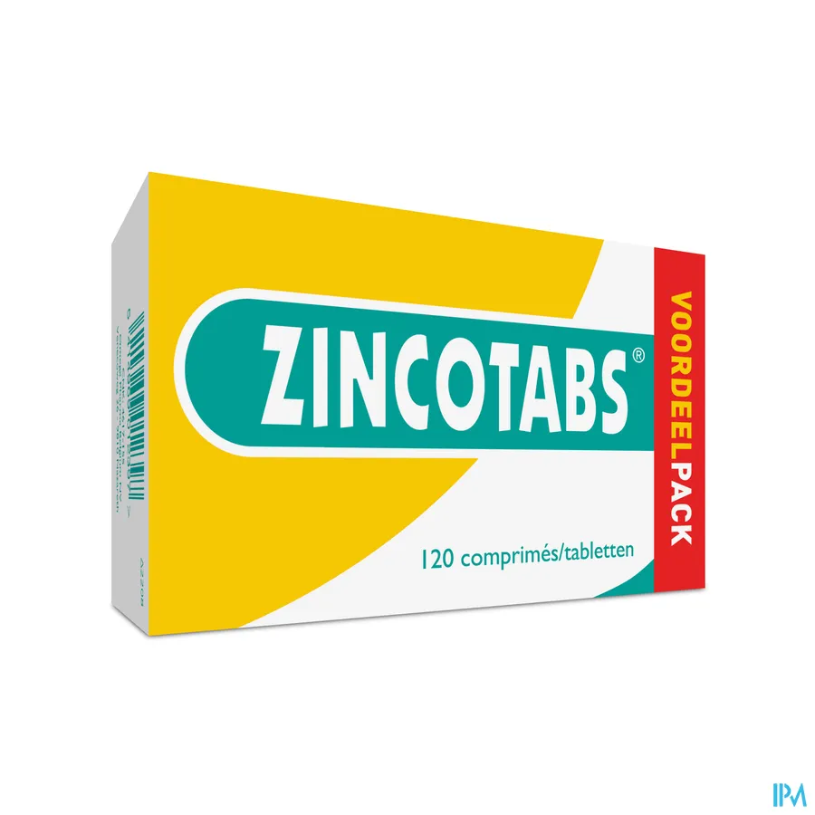 packshot van Zincotabs 120 tabletten