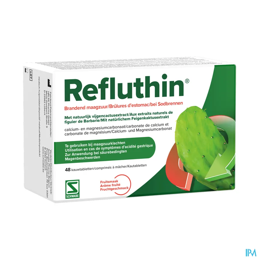 packshot van Refluthin Fruit Kauwtabl 48