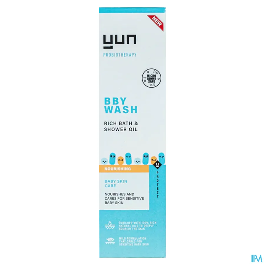 packshot van Yun Bby Nourishing Bad & Douche Olie 200 ml