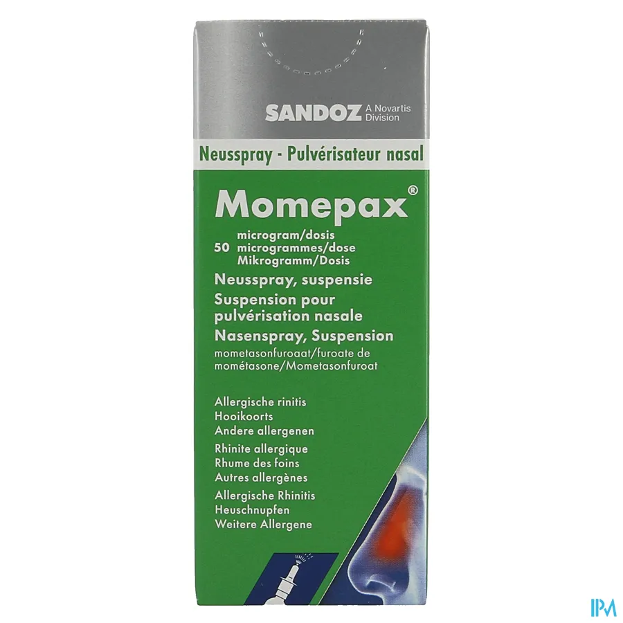 packshot van Momepax Neusspray 50 mcg 140 Dosissen