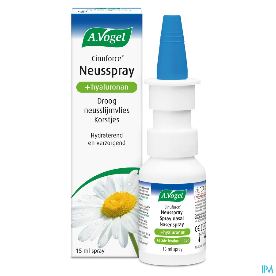 packshot van A. Vogel Cinuforce Neusspray voor Droog Neusslijmvlies en Korstjes 15 ml