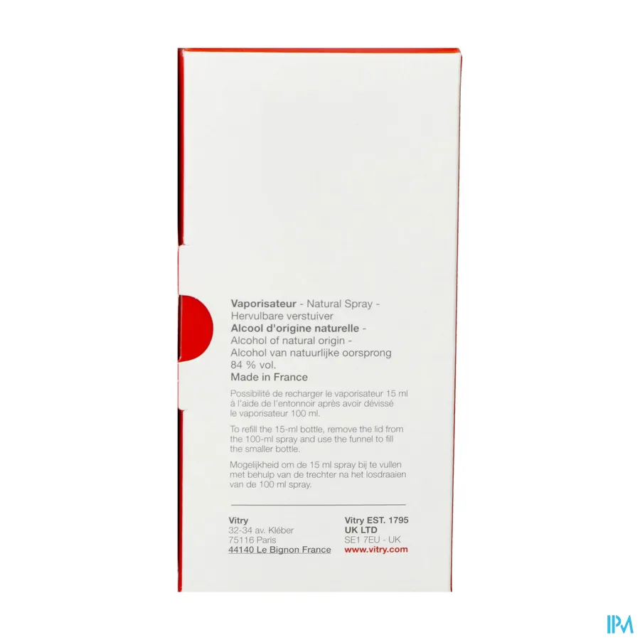 packshot van Vitry Eau De Toilette Orange Tangerine 100 ml