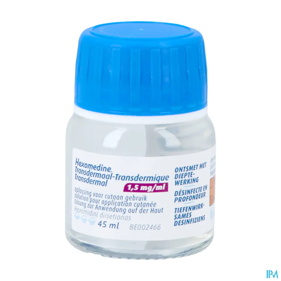productshot van Hexomedine Transcutané 45ml oplossing