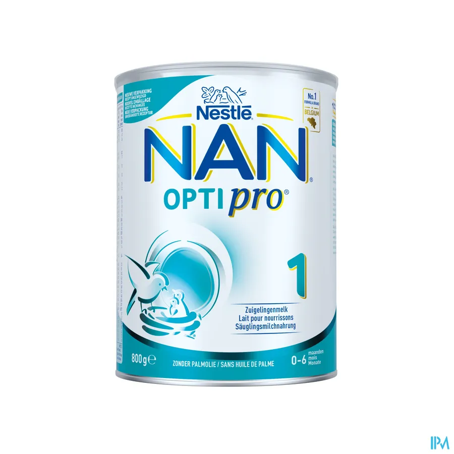 packshot van Nan Optipro 1 van 0-6 maanden Pot 800 g
