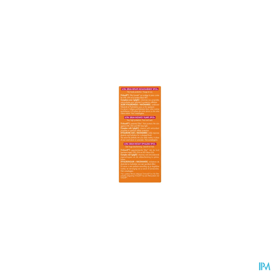 packshot van Avène Instant Opvullend Ultra Serum SPF 50+ 30 ml