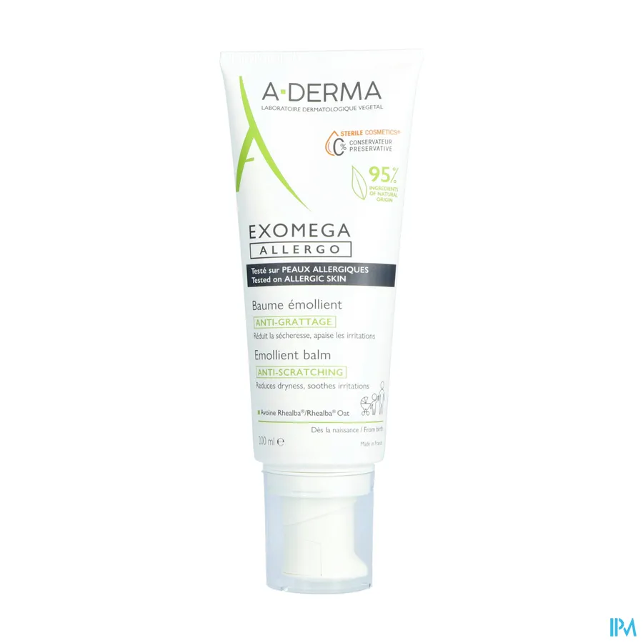 productshot van A-Derma Exomega Allergo Emolliërende Balsem 200 ml