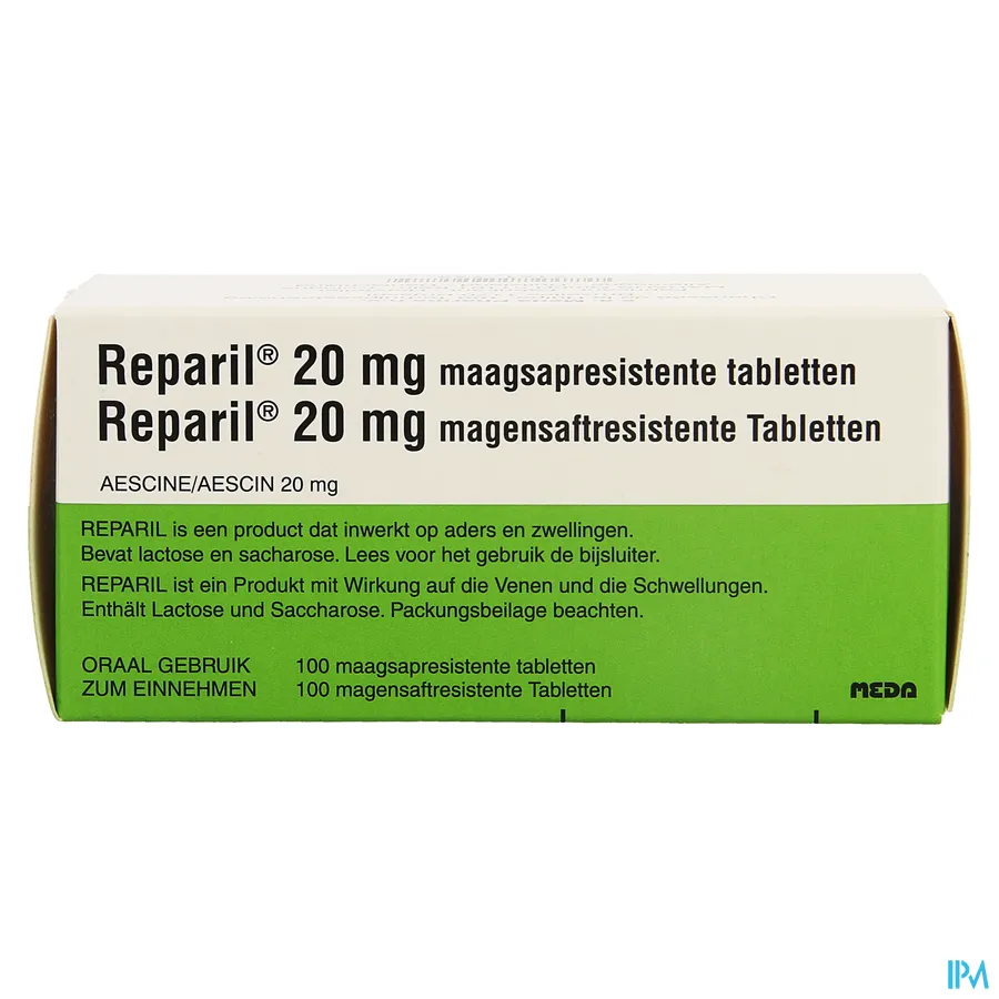 packshot van Reparil 100 tabletten