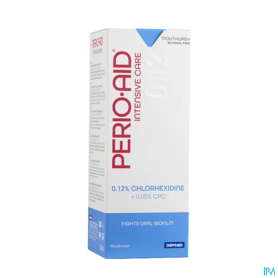packshot van Perio Aid Intensive Care Mondspoelmiddel met 0,12% Chloorhexidine 500 ml