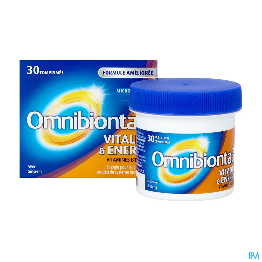 packshot van Omnibionta 3 Vitality Energy 30 tabletten