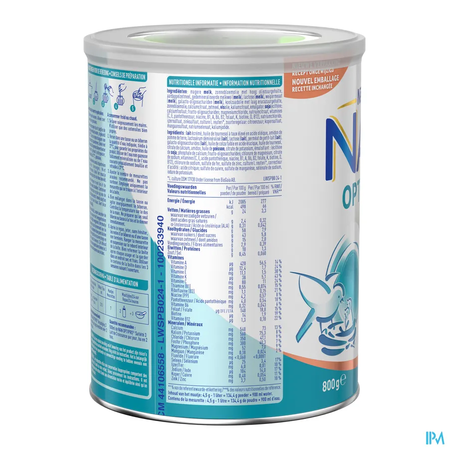 packshot van Nan Verzadiging 3 vanaf 10 maanden Pot 800 g