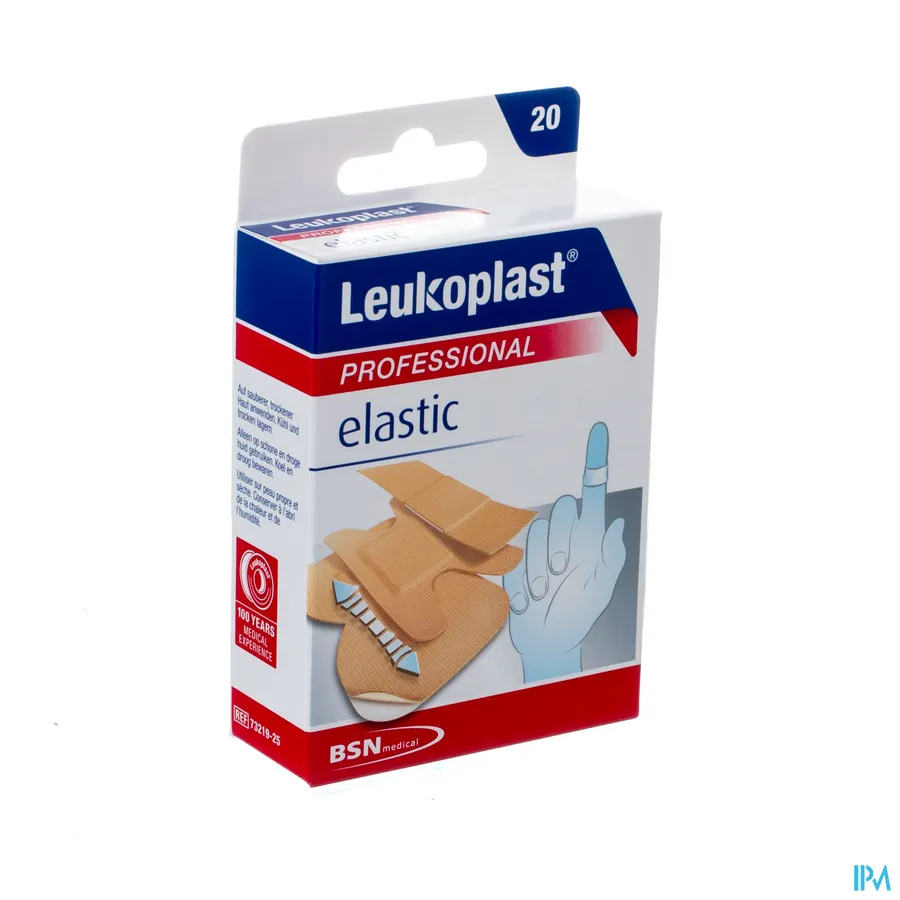 packshot van Leukoplast Elastic Assortiment Vingerpleisterset 3 Maten 20 stuks