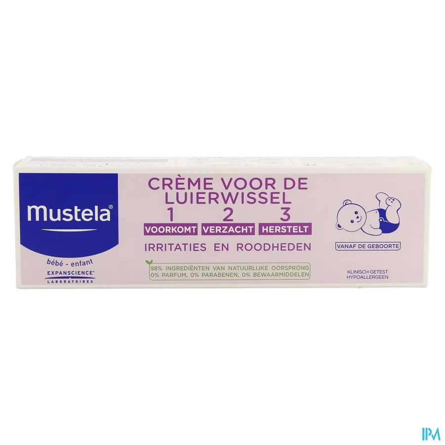 packshot van Mustela Baby Creme Voor Luierwissel 100ml