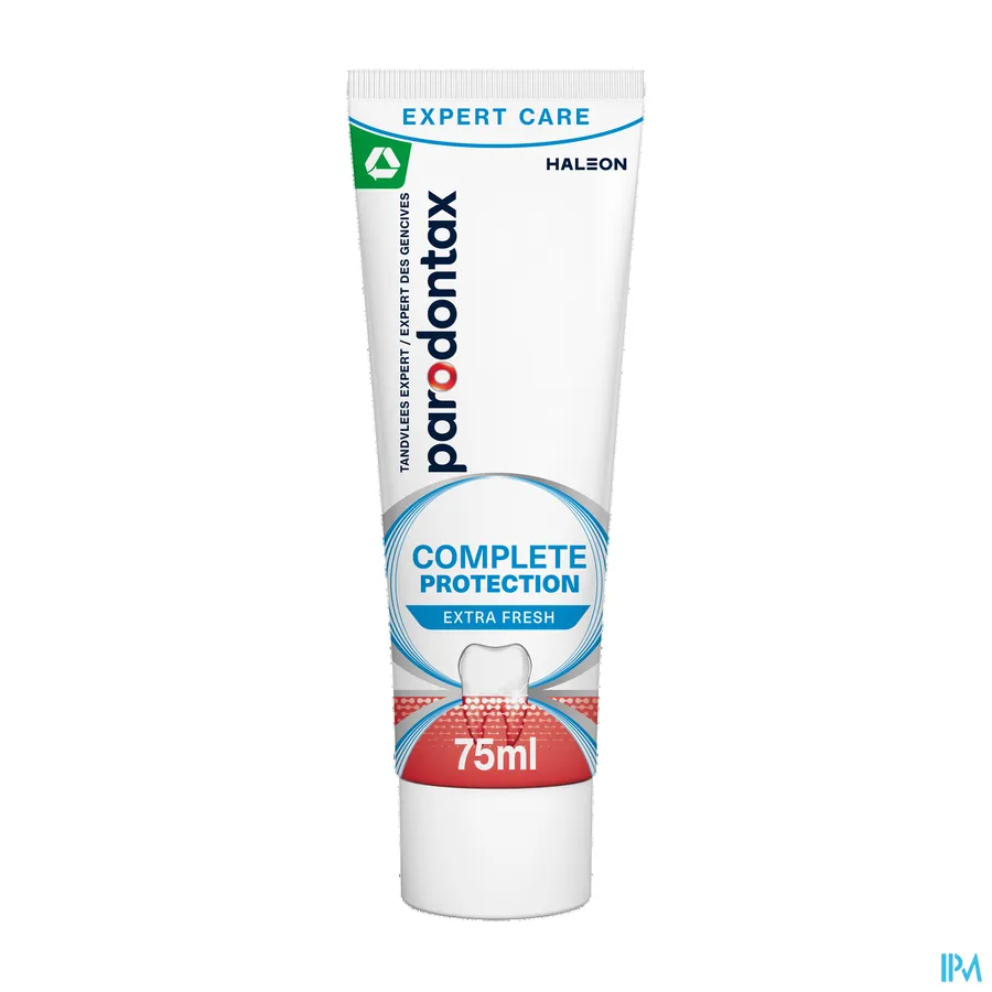 productshot van Parodontax Complete Protection -Extra Fresh- met 8 Voordelen voor Gezond Tandvlees en Sterke Tanden Tube 75 ml