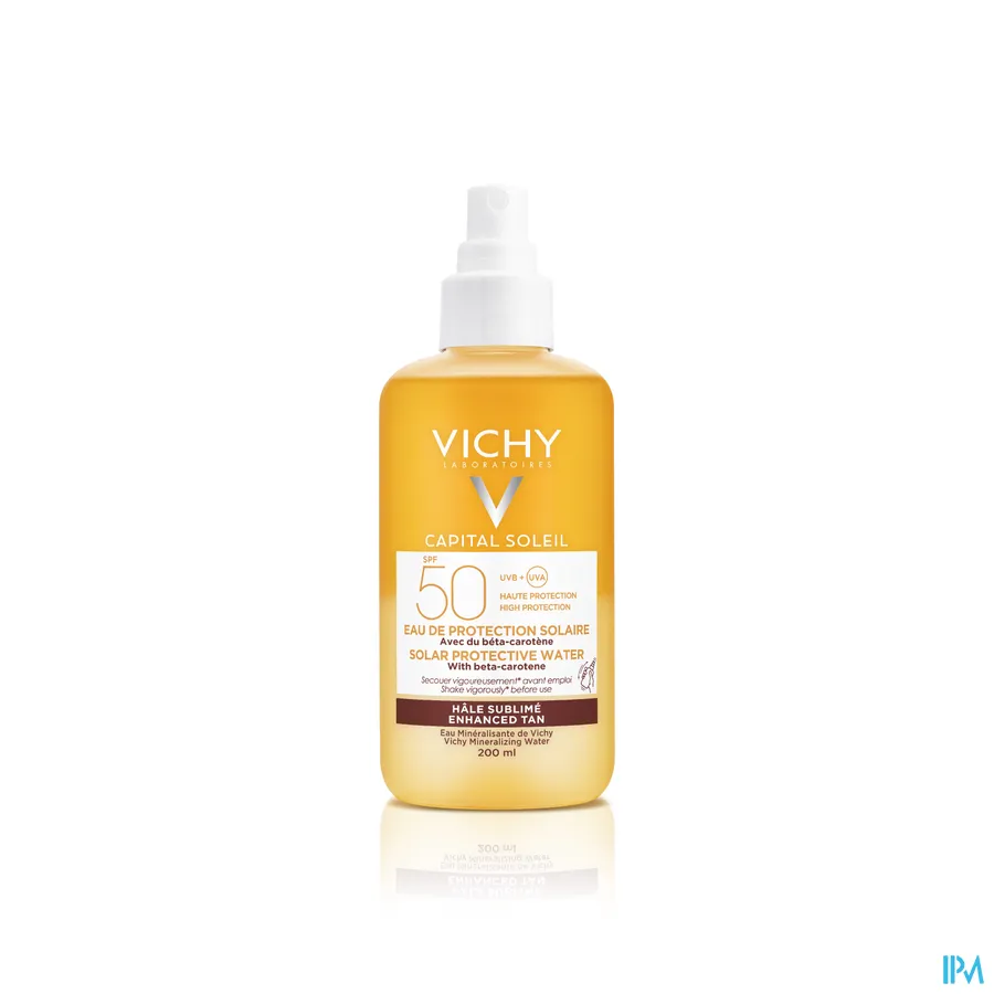 packshot van Vichy Capital Soleil Zonbeschermend Water Optimale Bruine Teint SPF50 200 ml
