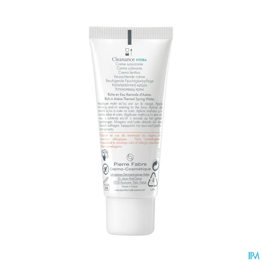 productshot van Avène Cleanance Hydra Kalmerende Crème 40 ml