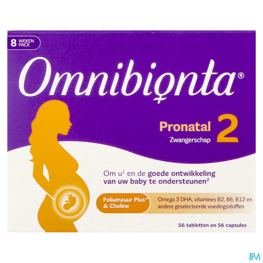 packshot van Omnibionta Pronatal 2 56 tabletten + 56 capsules