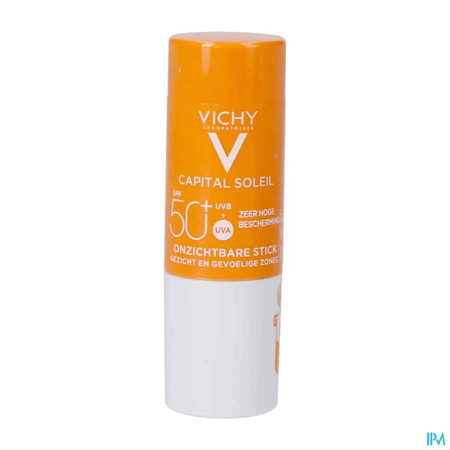packshot van Vichy Ideal Soleil Zonnestick met SPF 50+ voor Gevoelige Zones 9 g