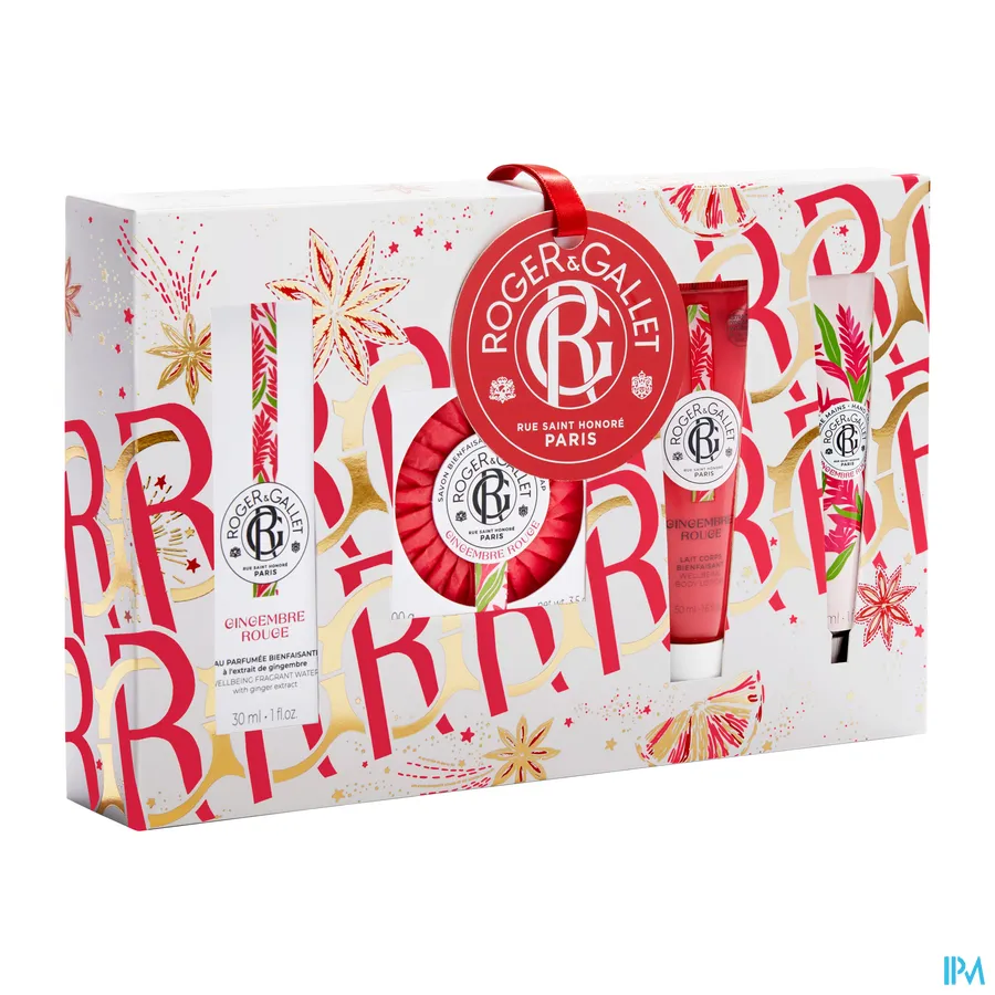packshot van Roger & gallet Set Noel Rit Gingembre Rouge 30 ml 4 Producten