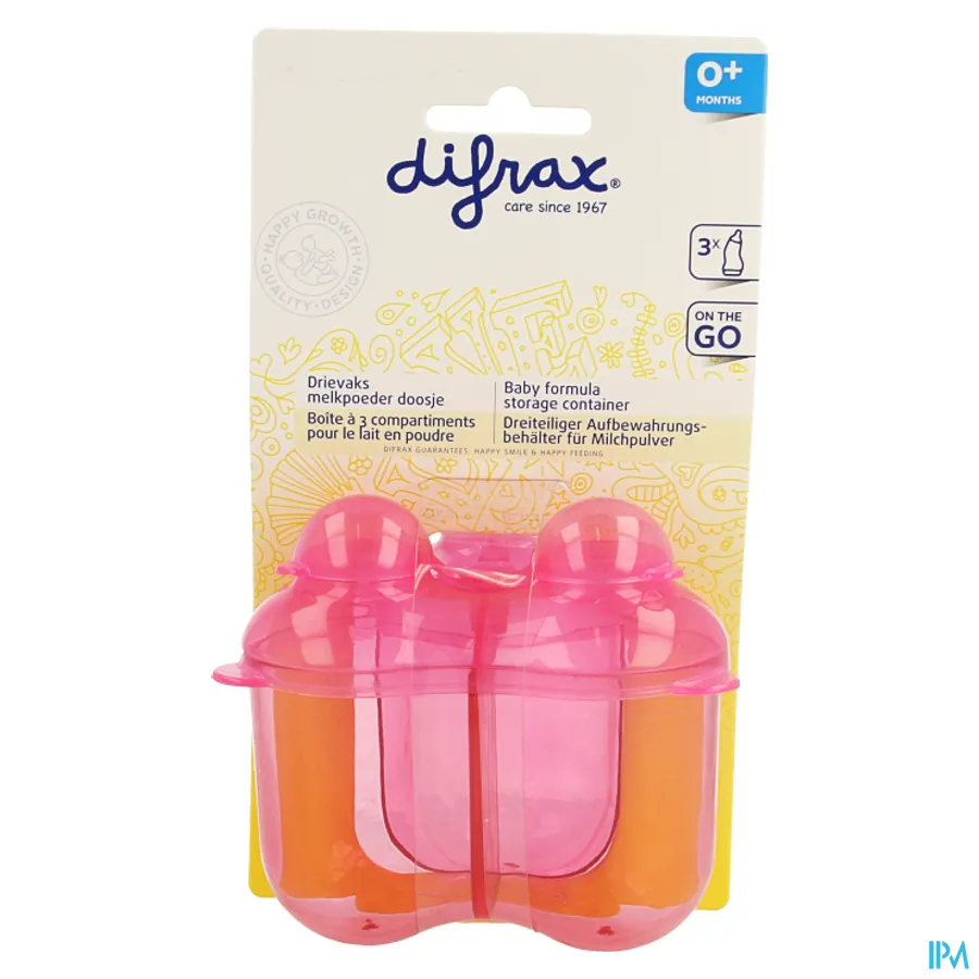 packshot van Difrax Drievaksdoosje Voor Melkpoeder