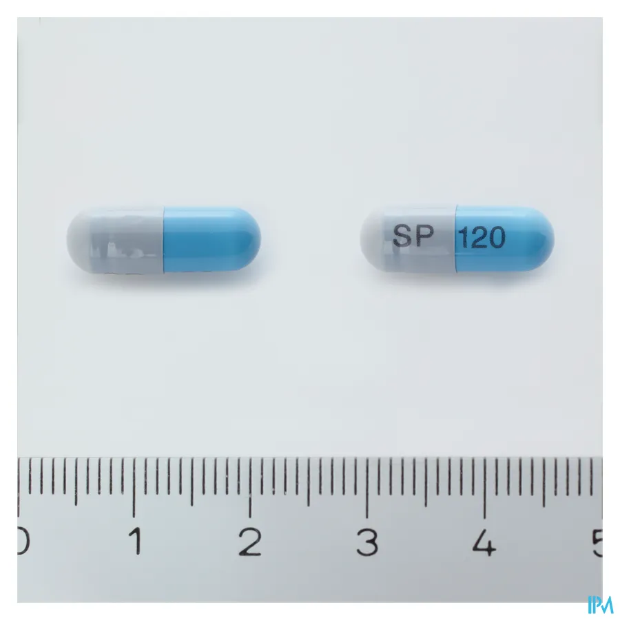 pillshot van Spasmine Forte 120mg 40 capsules