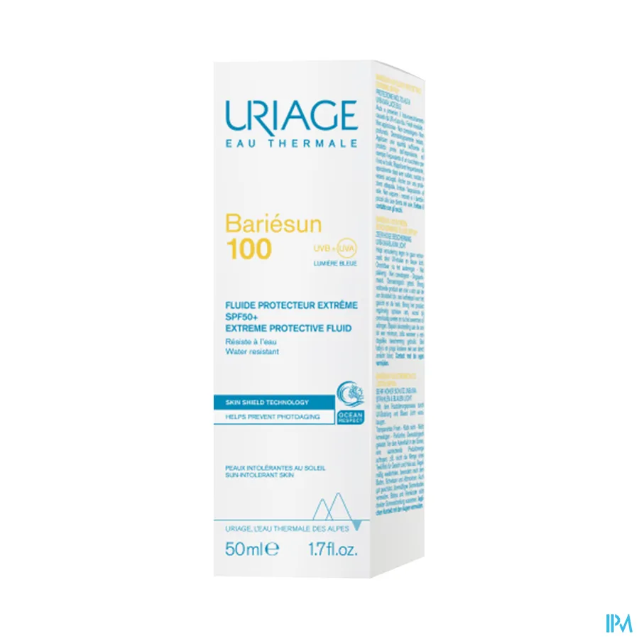 packshot van Uriage Bariésun Extreem beschermende fluïde SPF 50+ 50 ml