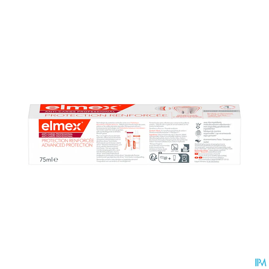 packshot van Elmex Tandpasta Anti-Cariës Professional 75 ml