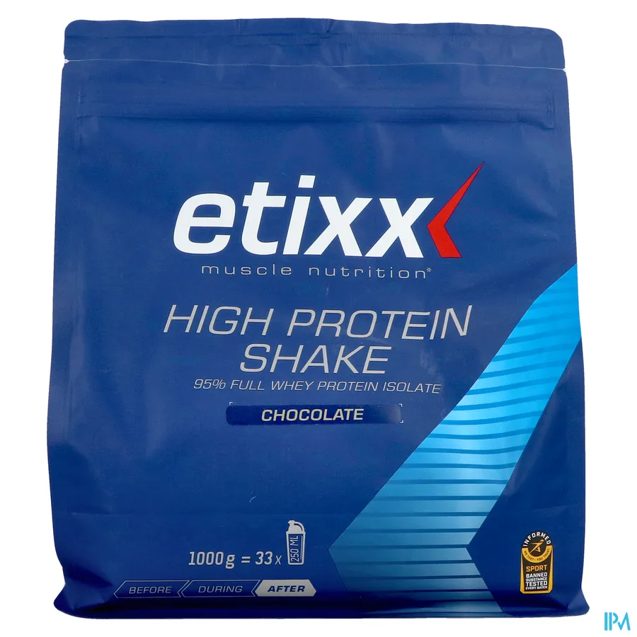 packshot van Etixx High Protein Shake met Chocoladesmaak 1 kg