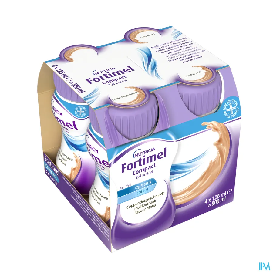 packshot van Fortimel Compact 2.4kcal Moccha 4x125 ml