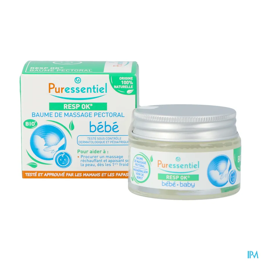 packshot van Puressentiel Ademhaling Massagebalsem Baby 30 ml