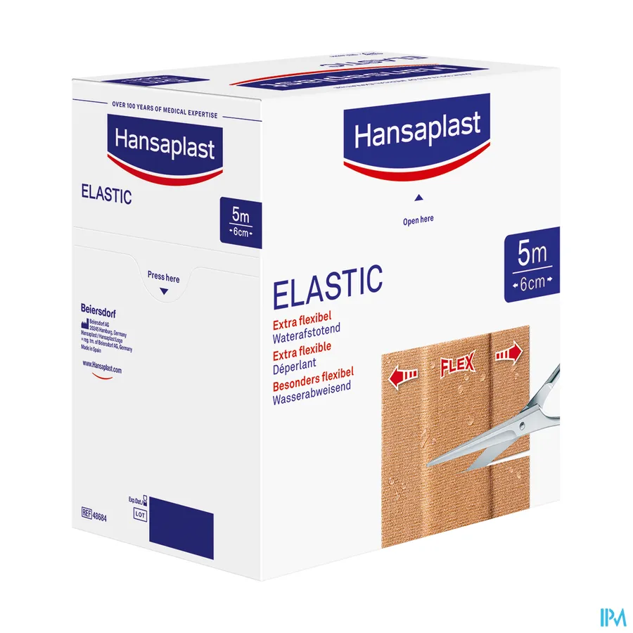 packshot van Hansaplast Elastic Family Pack 5 m x 6 cm 1 stuk