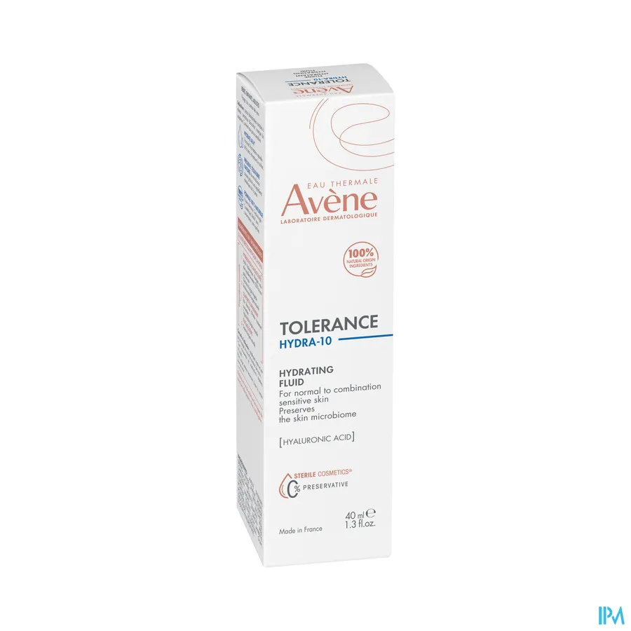 packshot van Avène Tolerance Hydra 10 Hydraterende Fluïde 40 ml