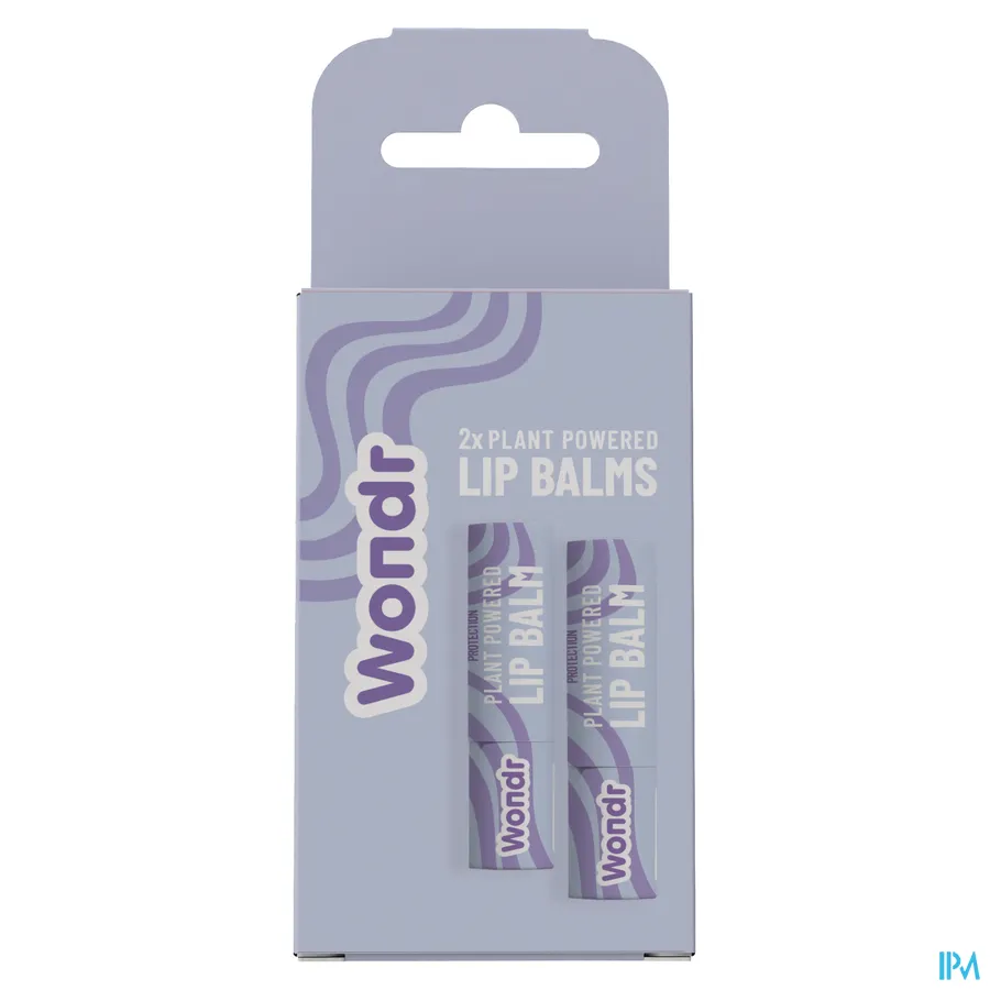 packshot van Wondr Plant Powered Lip Balm Duo 2x3,5g