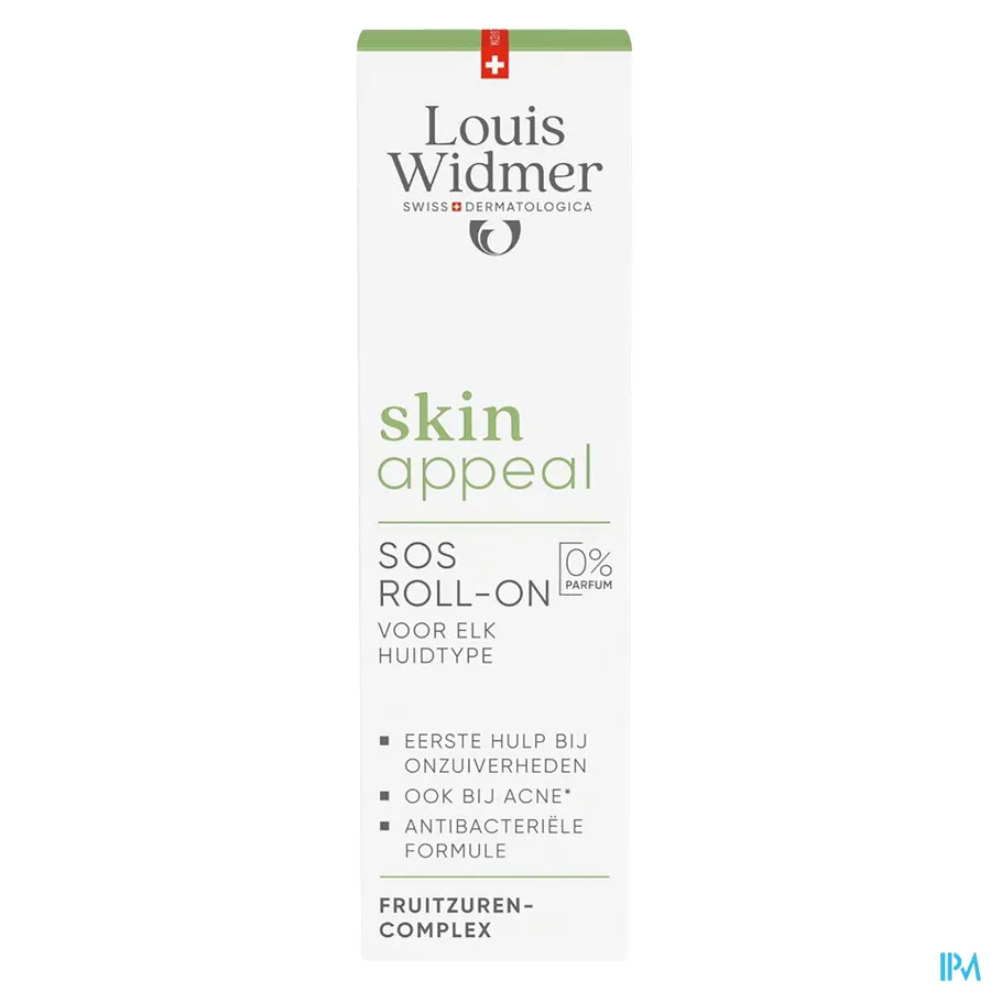 packshot van Louis Widmer Skin Appeal SOS Roll-On 10 ml