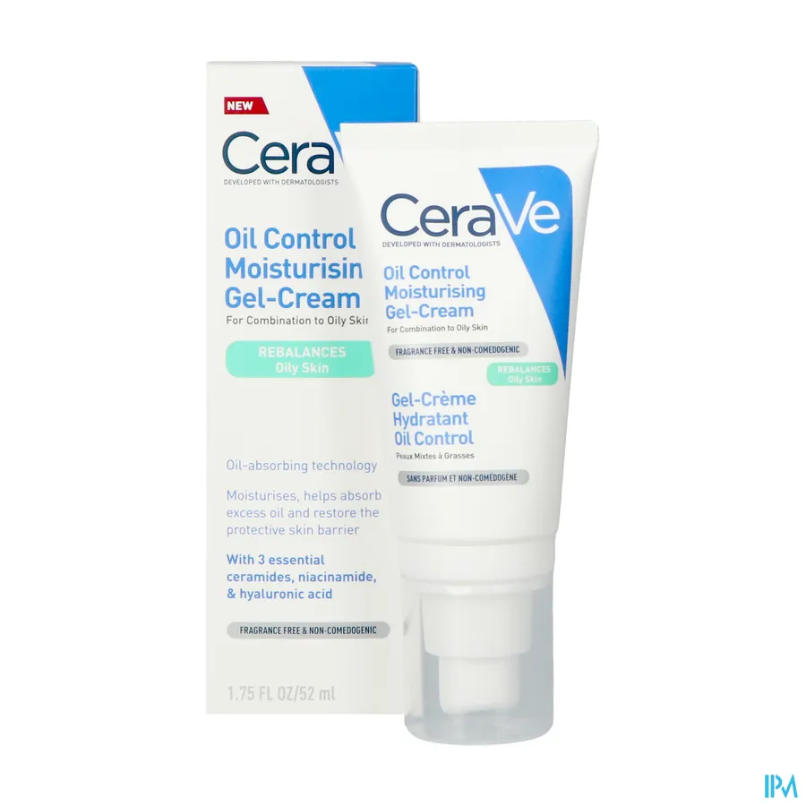 productshot van CeraVe Oil Control Hydraterende Gel-Crème 52 ml