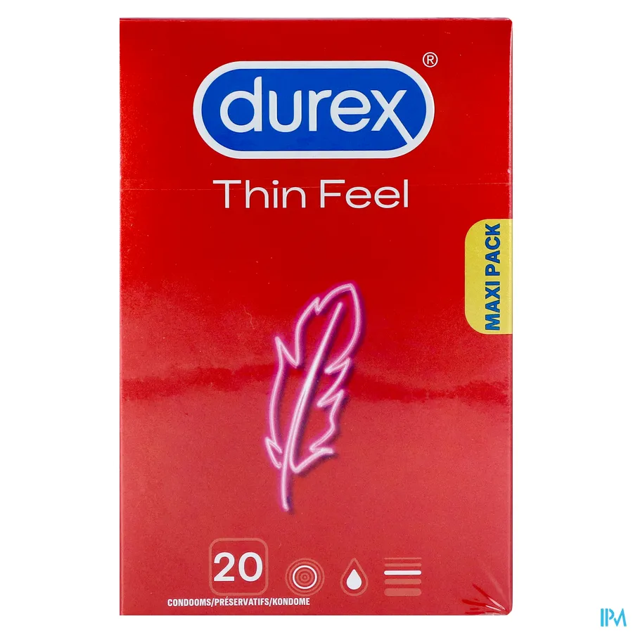 packshot van Durex Thin Feel Condooms 20 stuks