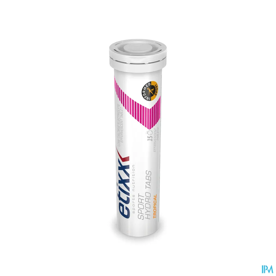 productshot van Etixx Sport Hydro Tabs Tropical 3 x 15 bruistabletten