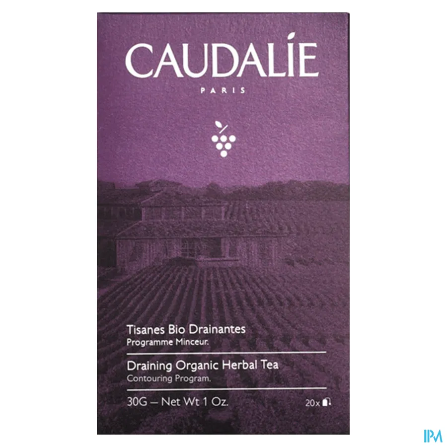 packshot van Caudalie Biologische Drainerende Kruidenthee 20 Zakjes