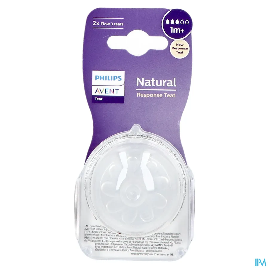 packshot van Philips Avent Natural 3.0 Zuigspeen 1m+ T3 1