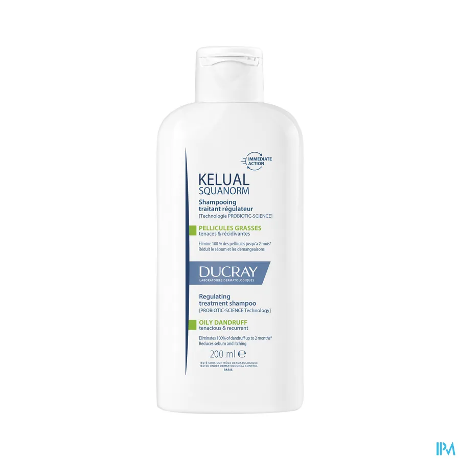 packshot van Ducray Kelual Squanorm Sh Vette Schilfers 200 ml