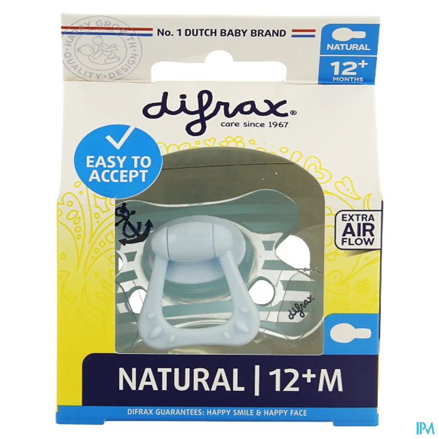 packshot van Difrax Fopspeen Natural 12m+